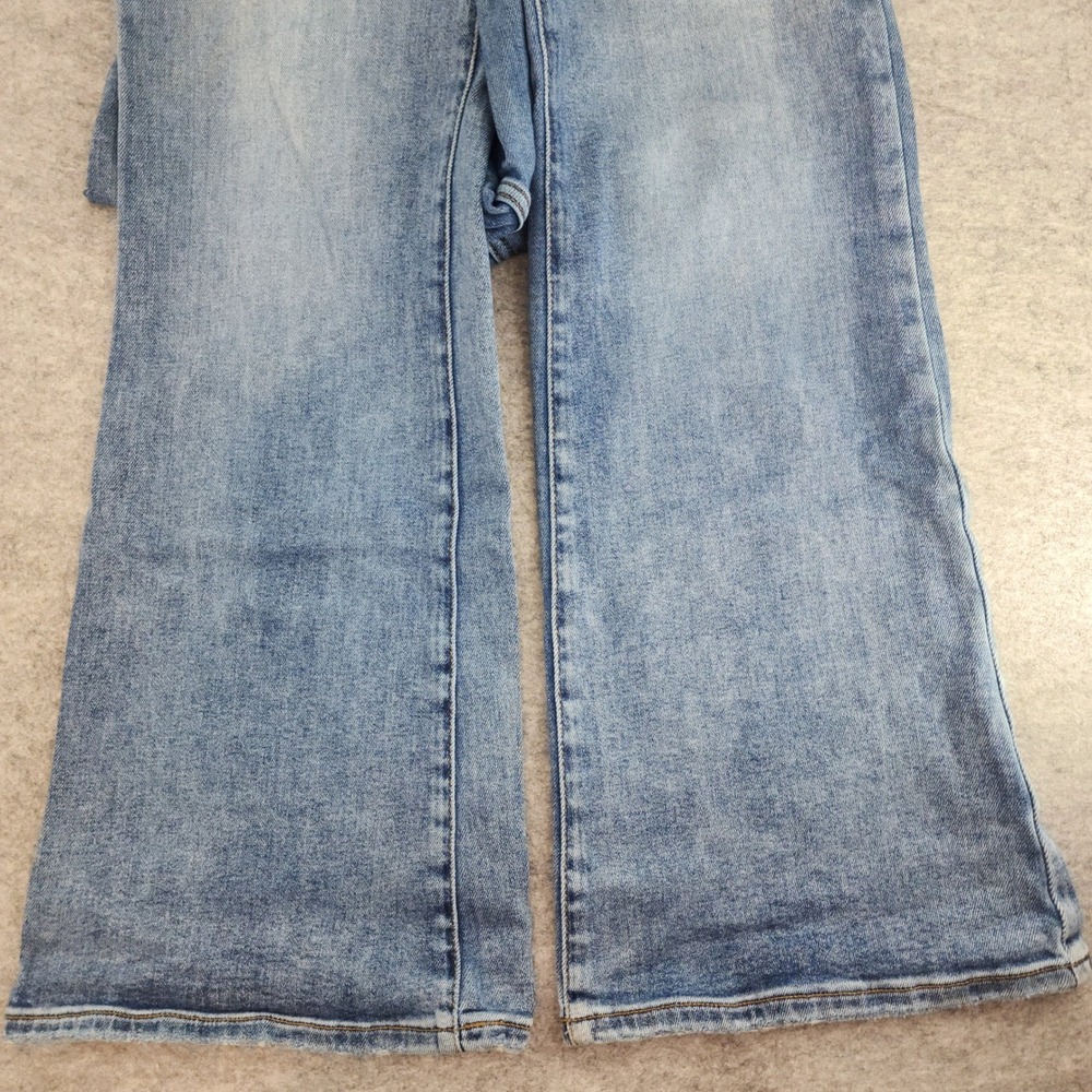 LC Lauren Conrad Blue Super High Rise Flare Jeans Womens 8 Boho Denim - Picture 3 of 8